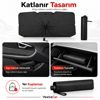 Katlanabilir Araç Ön Cam Güneşliği