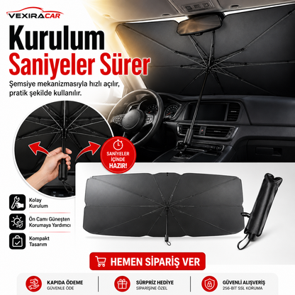 Katlanabilir Araç Ön Cam Güneşliği