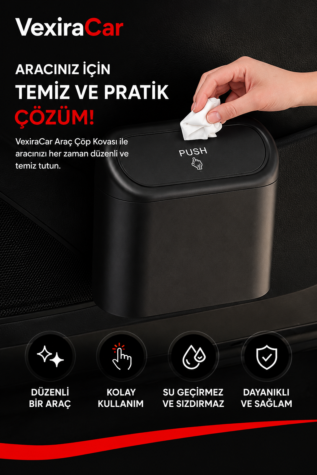 Araç İçi Çöp Kovası