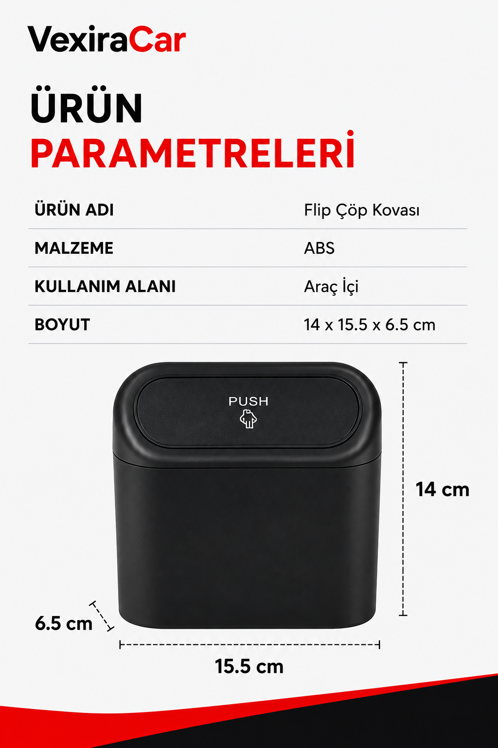 Araç İçi Çöp Kovası